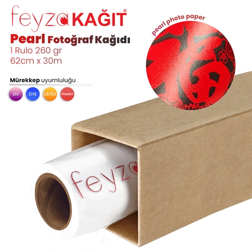 Feyza Kağıt® Microporous (Pearl) RC Fotoğraf Kağıdı Waterprof 260gr 62cm x30mt (1 Rulo)