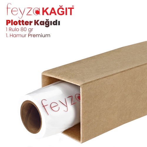 Feyza Kağıt 1.Hamur Premium Opak 80 gr Plotter (Çizim) Kağıdı 31cm x 50mt (1 Rulo)