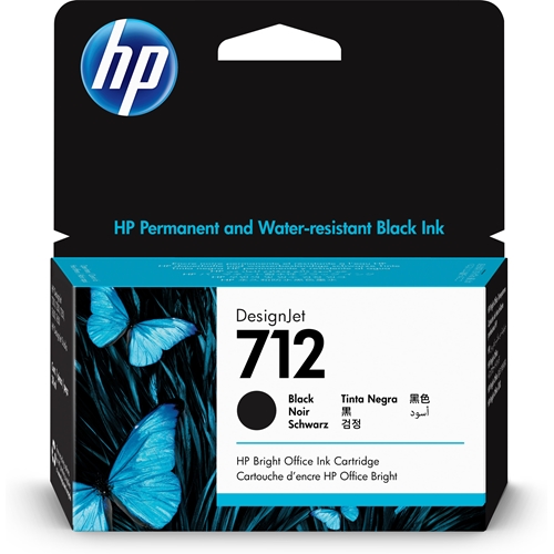 HP 712 Black 38 ml. Siyah Orijinal Plotter Designjet Mürekkep Kartuşu (3ED70A)