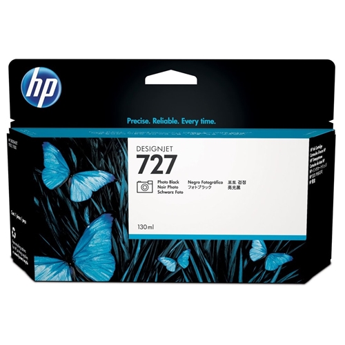 HP 727 Photo Black 130 ml. Fotoğraf Siyahı Orijinal Plotter Designjet Mürekkep Kartuşu (B3P23A)