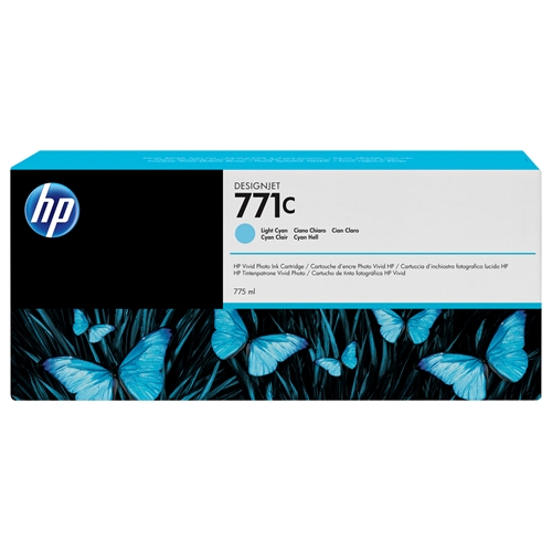 HP 771 Light Cyan 775 ml. Açık Mavi Orijinal Plotter Designjet Mürekkep Kartuşu (B6Y12A)