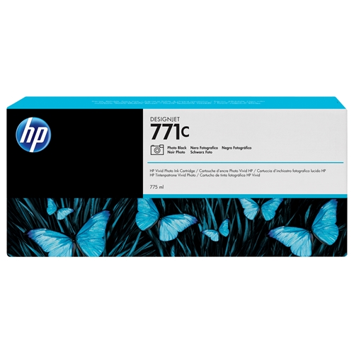 HP 771 Photo Black 775 ml. Fotoğraf Siyahı Orijinal Plotter Designjet Mürekkep Kartuşu (B6Y13A)