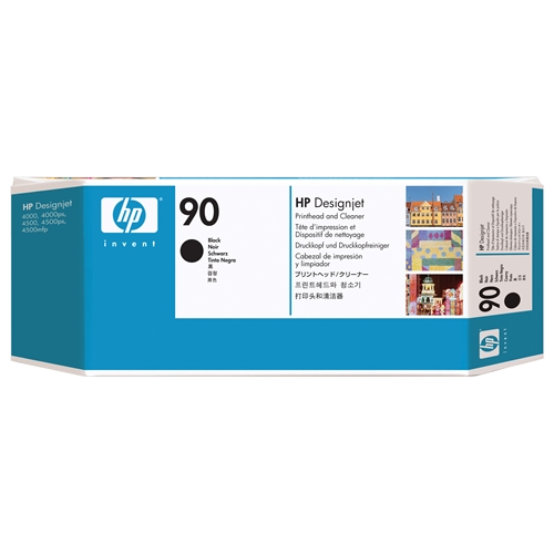 HP 90 Black (Siyah) Baskı Kafası Orijnal Plotter Designjet Printhead and Cleaner (C5054A)