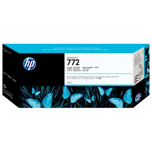 HP 772 Photo Black 300 ml. Fotoğraf Siyahı Orijinal Plotter Designjet Mürekkep Kartuşu (CN633A)