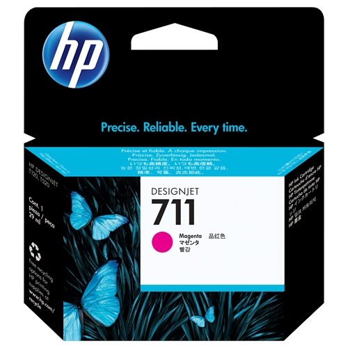 HP 711 Magenta 29 ml. Kırmızı Orijinal Plotter DesignJet Mürekkep Kartuşu (CZ131A)