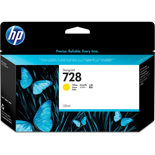 HP 728 Yellow 130 ml. Sarı Orijinal Plotter Designjet Mürekkep Kartuşu (F9J65A)