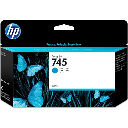 HP 745 Cyan 130 ml. Mavi Orijinal Plotter Designjet Mürekkep Kartuşu (F9J97A)