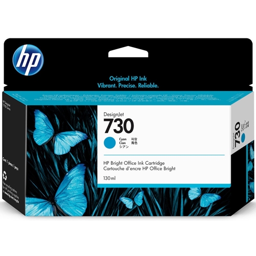 HP 730 Cyan 130 ml. Mavi Orijinal Plotter Designjet Mürekkep Kartuşu (P2V62A)