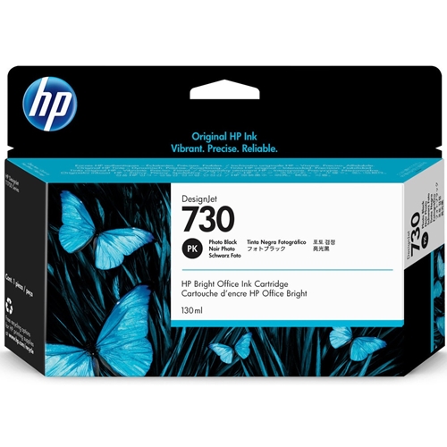 HP 730 Photo Black 130 ml. Fotoğraf Siyah Orijinal Plotter Designjet Mürekkep Kartuşu (P2V67A)