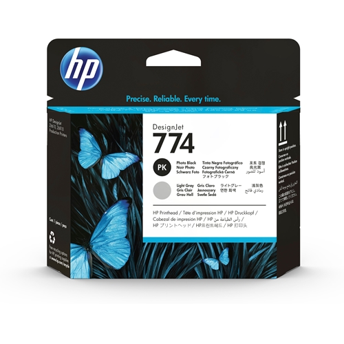 HP 774 Photo Black/Light Gray Baskı Kafası Orijnal Plotter Designjet Printhead (P2W00A)