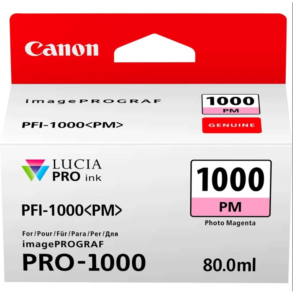 Canon PFI-1000 PM (P.Magenta ) Fotoğraf Kırmızı A2 Yazıcı Orijinal Mürekkep Kartuş 80 ml. (0551C001)