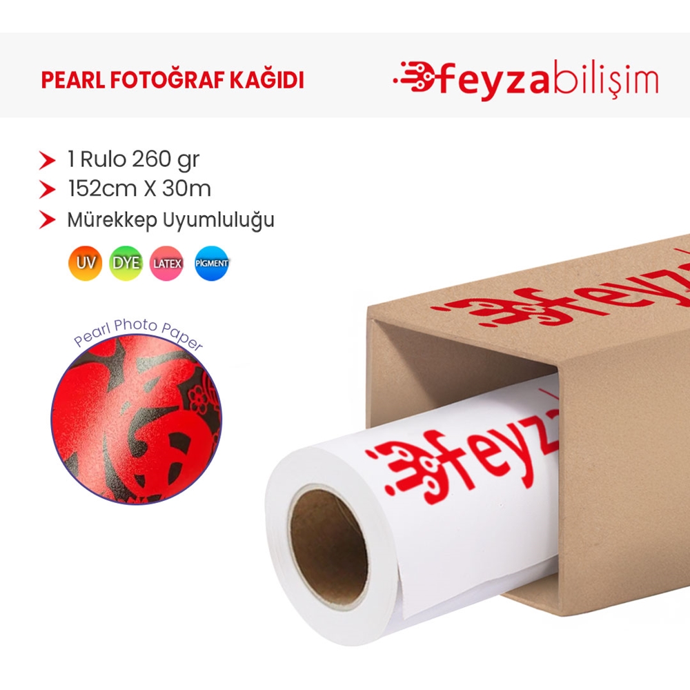 PlotterSarf® Microporous (Pearl) RC Fotoğraf Kağıdı Waterprof 260gr 152cm x30mt (1 Rulo)