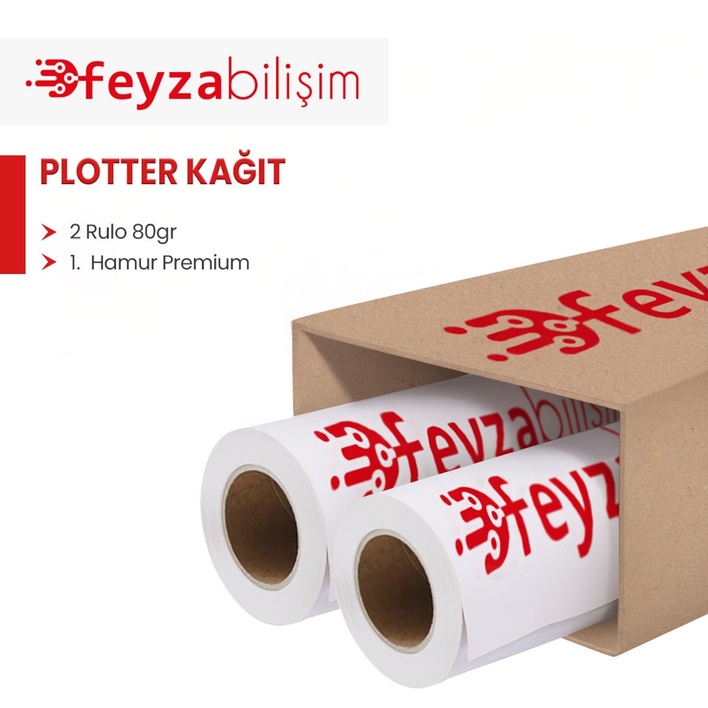 PlotterSarf® 1.Hamur Premium Opak 80gr Plankopya Ozalit (Çizim) Kağıdı 62cm x 175mt (2 Rulo)