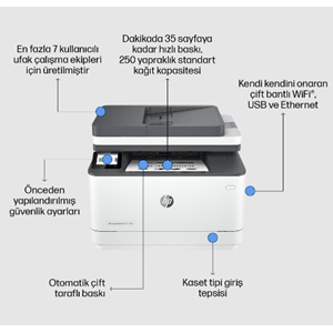 HP LaserJet Pro MFP 3103fdw Yazıcı